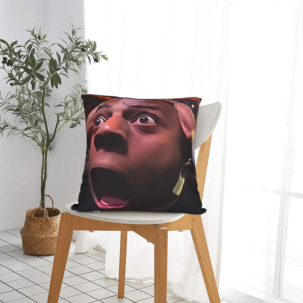 Ishowspeed Extra Meme Pillow Case Retro Trendy Pillow Cover Soft Pillowcases For Sofa Car Home Decor