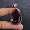 Аметистовый драгоценный камень, кулон из меди, ручная работа, 2,36 дюйма, a4l24