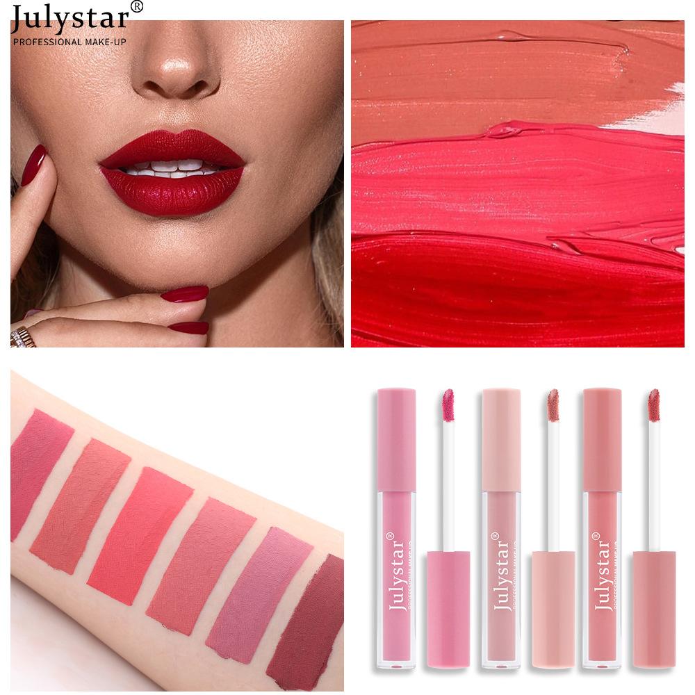 Julystar 12 Color Long Lasting Liquid Lipstick Matte Lip Gloss Women Sexy Beauty Makeup Cosmetic