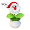 Handmade Wool Desktop Decorations Hand Crochet Potted Christmas Tree, Creative Knitted Plant, Mini Soft Woolen Plant Figures Cute Home Decorations,