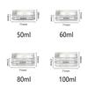 10/30pcs 50ml 100ml 150ml 250ml Empty Cosmetic Cream Jar with Aluminum Lid Storage Jar Makeup Bottle PET Makeup Pot Travel