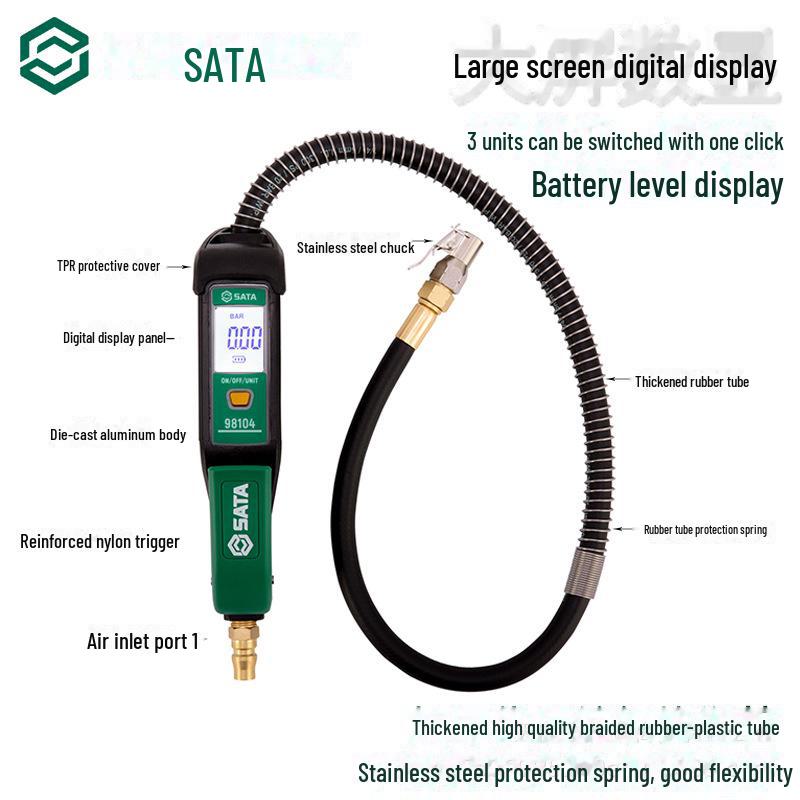 Star 98103 Digital Tire Pressure Gauge & Inflator Tool