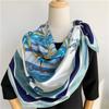 110*110 см квадратный шелковый шарф женский модный принт маленький шейный платок офисный женский пояс для волос носовой платок женский платок шаль шарф