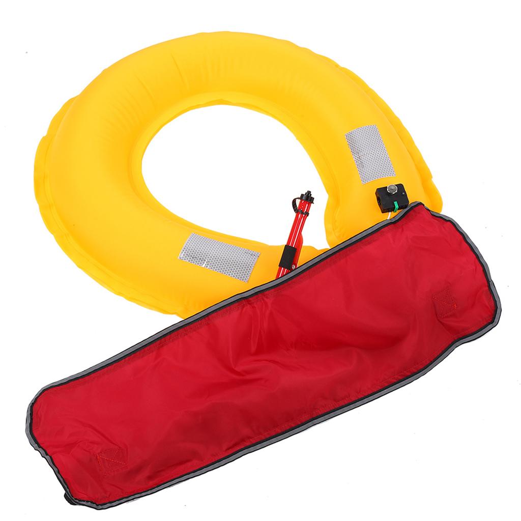 Adjustable Inflatable Life Jacket Belt With Reflective Tapes and Whistle (red)