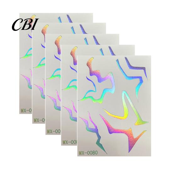 Temporary Body Art Decals 5 Sheets Holographic Lightning Tattoos, Waterproof Flash Tattoo Stickers Stickers, Full Color for Festival Party Easy Apply