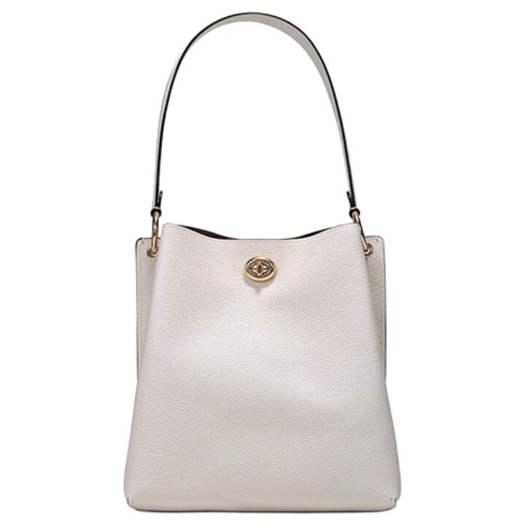 Coach Charlie 26 Adjustable Detachable Shoulder Strap Polished Pebble Leather Bucket Bag Crossbody Shoulder Bag Medium Women bags 55200-GDHA