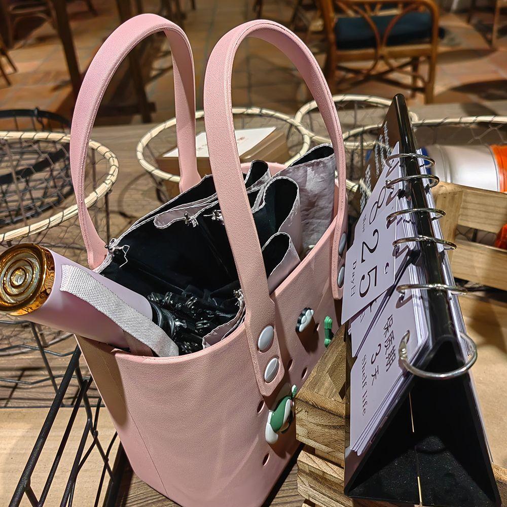 Durable Rubber Beach Bag Mini DIY Hole Crossbody Bag Waterproof Handbag Women