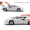 Simulation 1/24 Lambo Countach LP500S Super Sports Car Model Children's Diecast Toy Vehicle Sound and Light Miniature Voiture