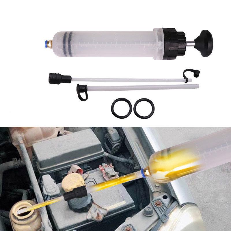 Efficient Car Engine Oil Fluid Pump Manual Vacuum Syringe Style Translucent (200cc/500cc) for Coolant Transfer