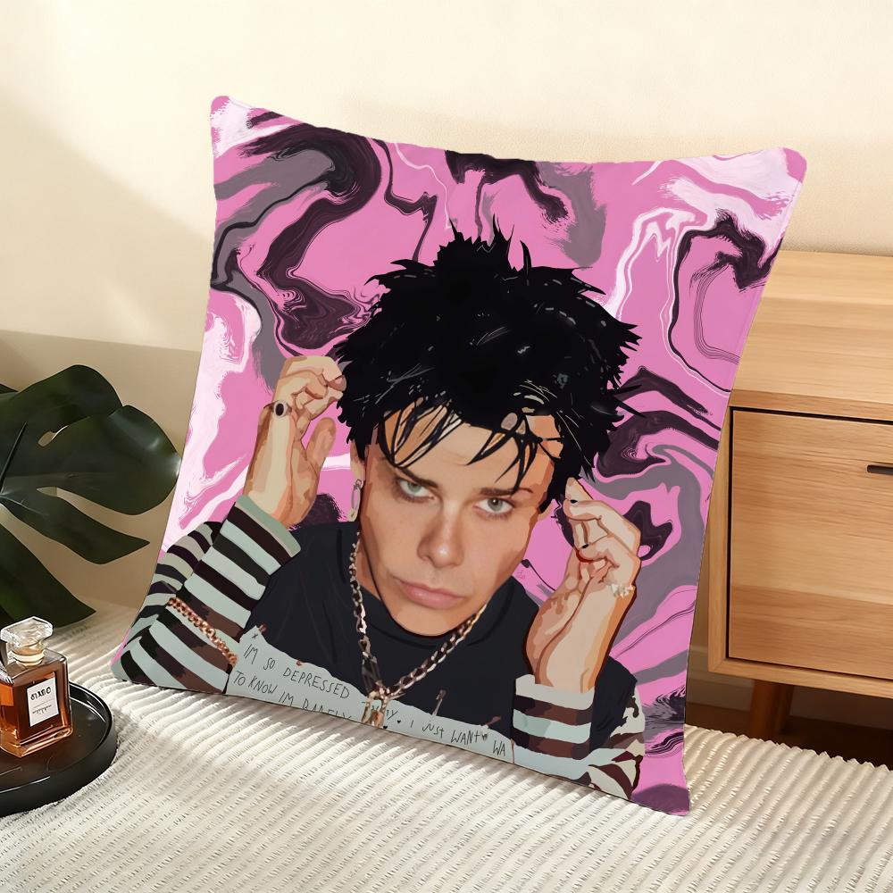 Звезда Y-Yungblud Чехол для подушки-подушки Мягкий коротковорсовый чехол для подушки Гладкая уютная текстура Эстетичный чехол для подушки Домашний декор
