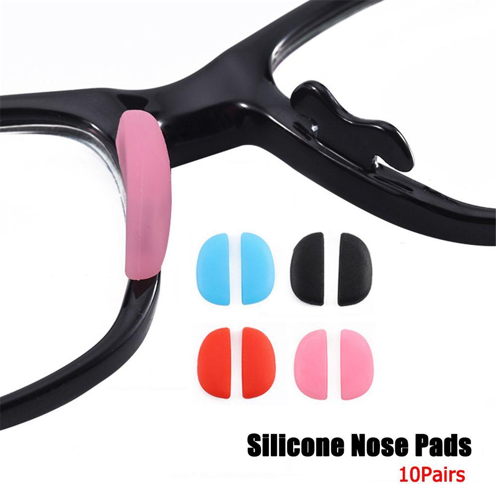 10Pairs/Pack Push On Sunglasses Anti-slip Nosepads Eyeglass Glasses Nose Pads Silicone Nose Pads