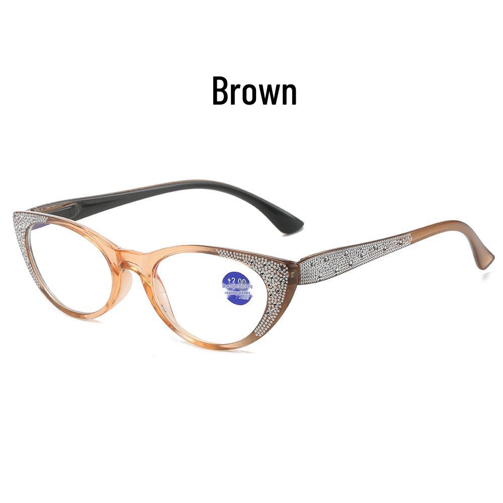 Новые женские очки для чтения со стразами в форме кошачьих ушек - Модные, высокой четкости, в европейском и американском стиле