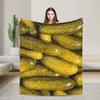 Delicious Food Pattern French Fries Knitted Blanket Flannel 3D Lightweight Thin Throw Blankets Bedspreads Quilt Multi-function
