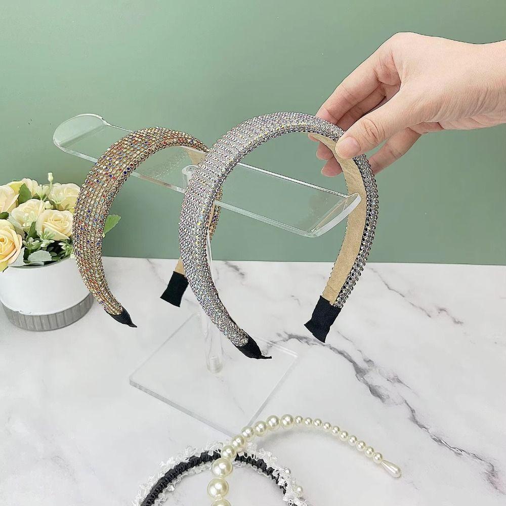 Acrylic Headband Holder Rack Detachable Hairband Organizer Durable Display Shelf