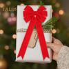 5 шт. рождественские бархатные банты, праздничные украшения для елки, венок из бархатной ленты, бант для упаковки подарочной коробки, сделай сам