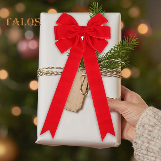 5 шт. рождественские бархатные банты, праздничные украшения для елки, венок из бархатной ленты, бант для упаковки подарочной коробки, сделай сам