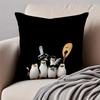 tThe Penguins of Madagascares Cushion Cover Pillowcase Antidustmite Invisible Zipper Short Plush Sofa Cushion