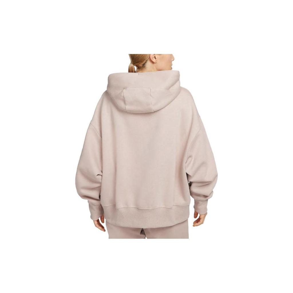 Nike Свитшот с капюшоном и завязками на шнурке, однотонный, женские топы, светло-розовый DQ5858-272