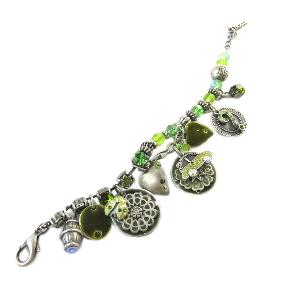 Les Trésors De Lily [E2585] — Зеленый дизайнерский браслет Tour du Monde