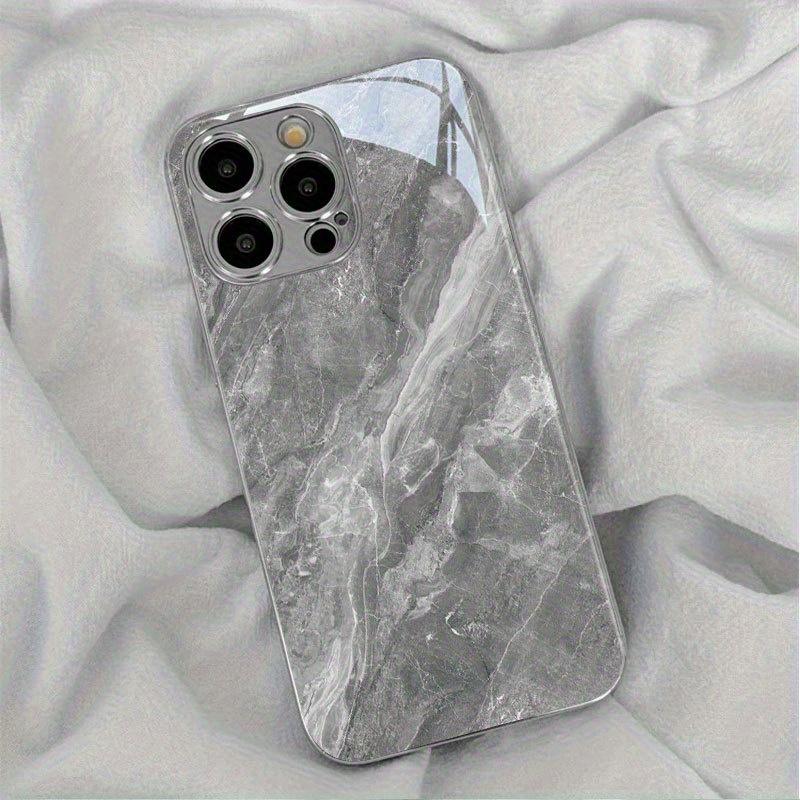 Стеклянный чехол для телефона с мраморным узором, подходит для iPhone 17 16 15 14 13 12 11 Pro/Max/Plus, противоударная задняя крышка