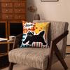 Cartoon Cute Square Throw Pillow Cover Short Plush Sofa Bed Car 45x45cm