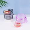 Denture Bath Case Storage Box Food Grade BPA Free Leakproof Denture Mouthguard Soaking Cup False Teeth Holder Box