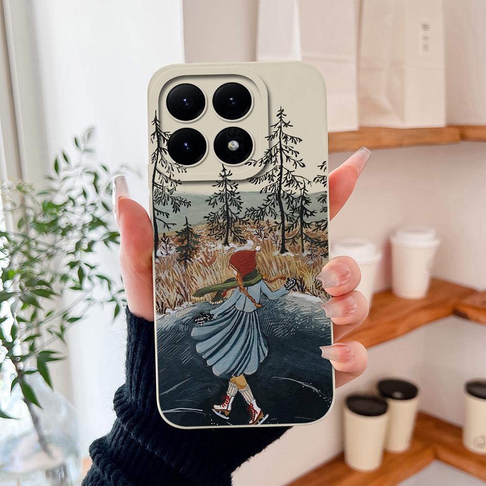 Чехол для телефона Xiaomi 15T Pro Чехол для Xiaomi 17 Pro Max Милый Астронавт Funda Для Xiaomi15T Мягкий Жидкий Силикон Прочные Задние Крышки