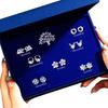 Серьги-гвоздики в форме сердца из серебра S925 - Роскошная подарочная коробка, Подарок на день рождения для жены, девушки, лучшей подруги