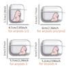 Чехол для наушников Airpods Pro3 Pro 1 4 2 3 Pro2 с изображением пары маленьких динозавров, прозрачный