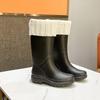 Новые японские женские простые средние и высокие резиновые сапоги