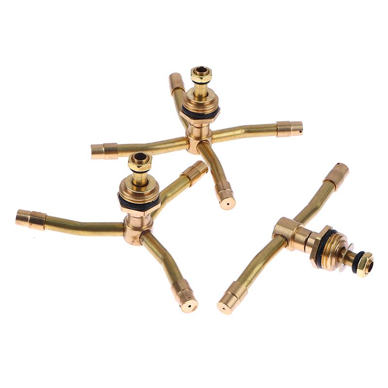 1Pc 2/3/4 Arm 360°Automatic Rotary Whirling Sprinkler Garden Lawn Irrigation Watering Nozzle Spray Rotating Brass Sprayer