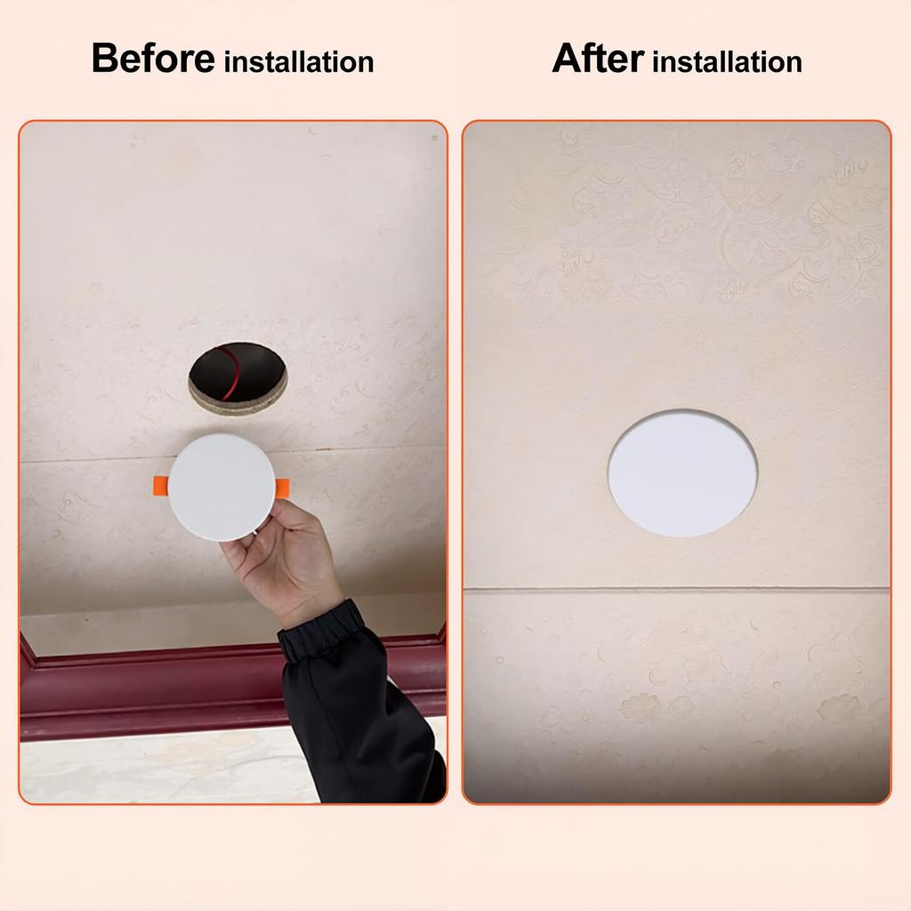 5.3 Inch spring loaded ceiling decorative cover fits 3.4 4.9 inch round openings white