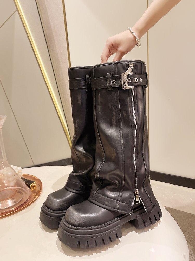 Сапоги-брюки Niche, женские сапоги на платформе, зимние новые коричневые высокие рыцарские сапоги, ковбойские сапоги в стиле ретро в стиле вестерн P741