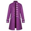 Men Button Fashion Steampunk Vintage Tailcoat Jacket Gothic Frock Uniform Coat
