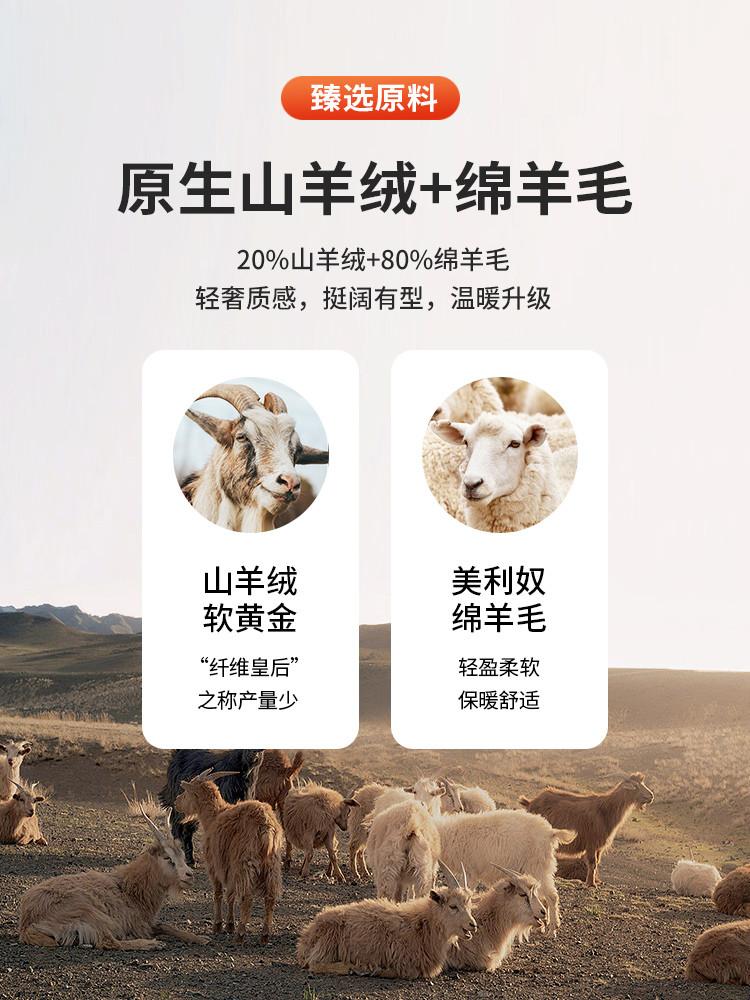 [20% Cashmere&Sheep Wool] Classic Business Medium length Cashmere Wool Coat Men's Woolen Coat