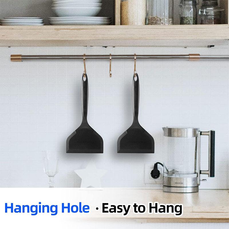 Силиконовая лопатка для блинов, лопатка для омлета, лопатка для яиц, рыбы, блинов, антипригарное покрытие, широкая мягкая лопатка для пиццы, кухонный скребок