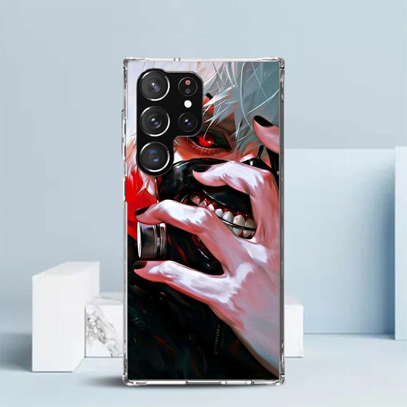 G-Ghoul Tokyo Kaneki Ken Phone Case For Samsung Galaxy S24 S25 Edge S26 Ultra S22 S23 Plus S21 + S20 FE Soft TPU Back Cover Gala