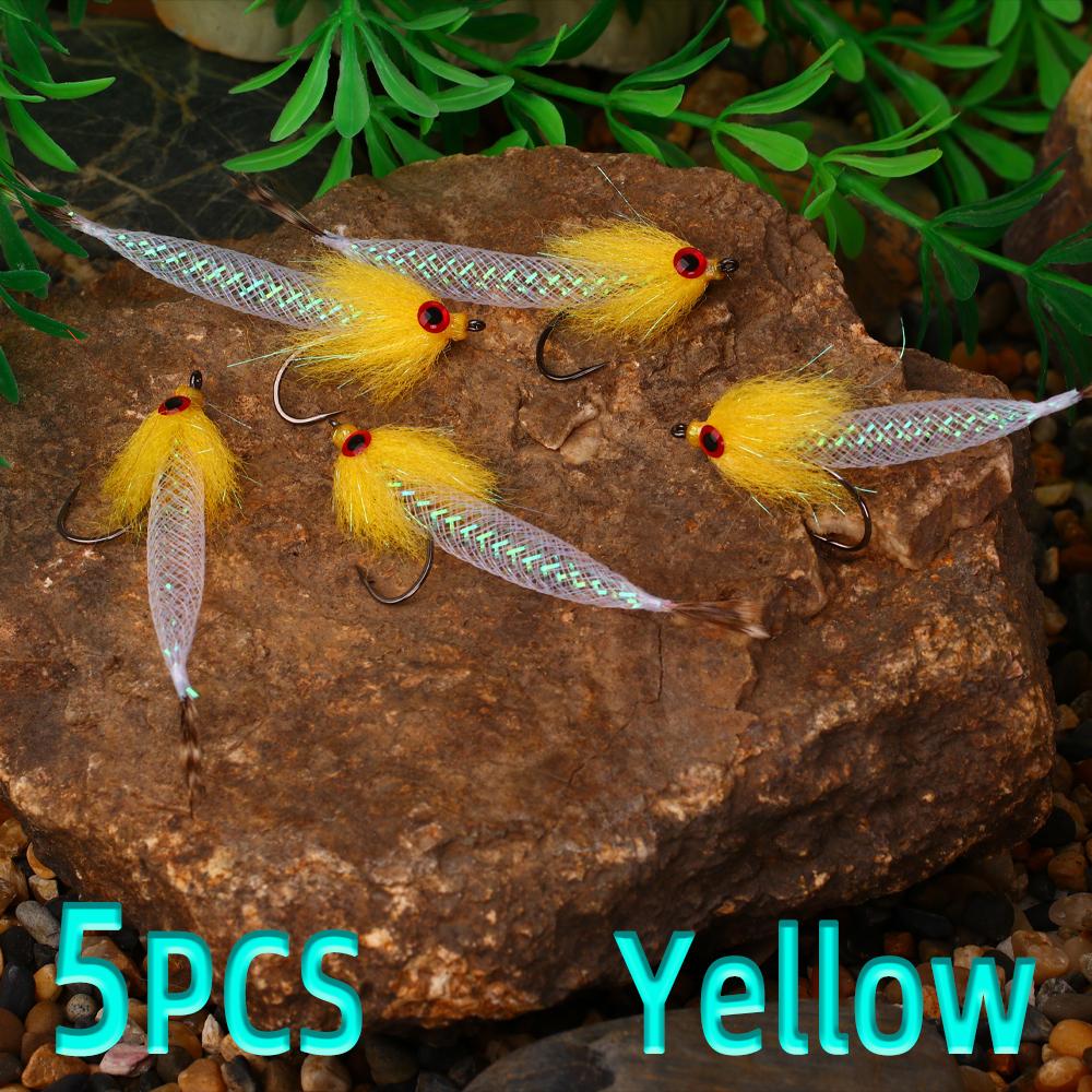 5 шт./кор. быстро тонущий Mylor Flash Tube Streamer Fly легкий большой объем 5 цветов в наличии форель окунь щука рыболовная приманка приманка