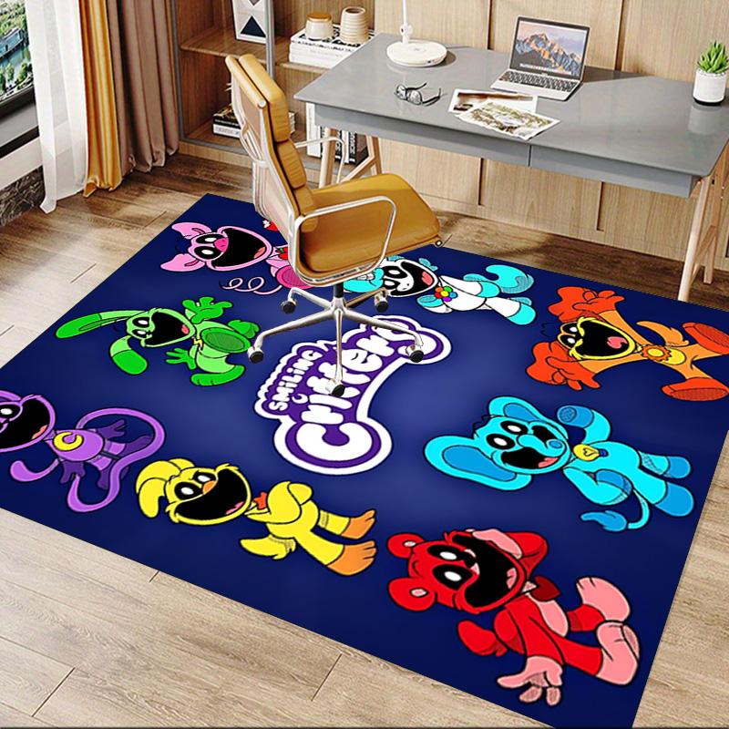 Happy Critter Friends Carpet For Playroom Bedroom Living Room Sofa Home Decorkids Game Area Rug Nonslip Floor Mat