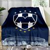1PC Monter-rey Football Crest Art Printed Soft Flannel Blanket Throw for Adult Bedroom Living Room Sofa Camping Travel Fan gifts Christmas Gifts