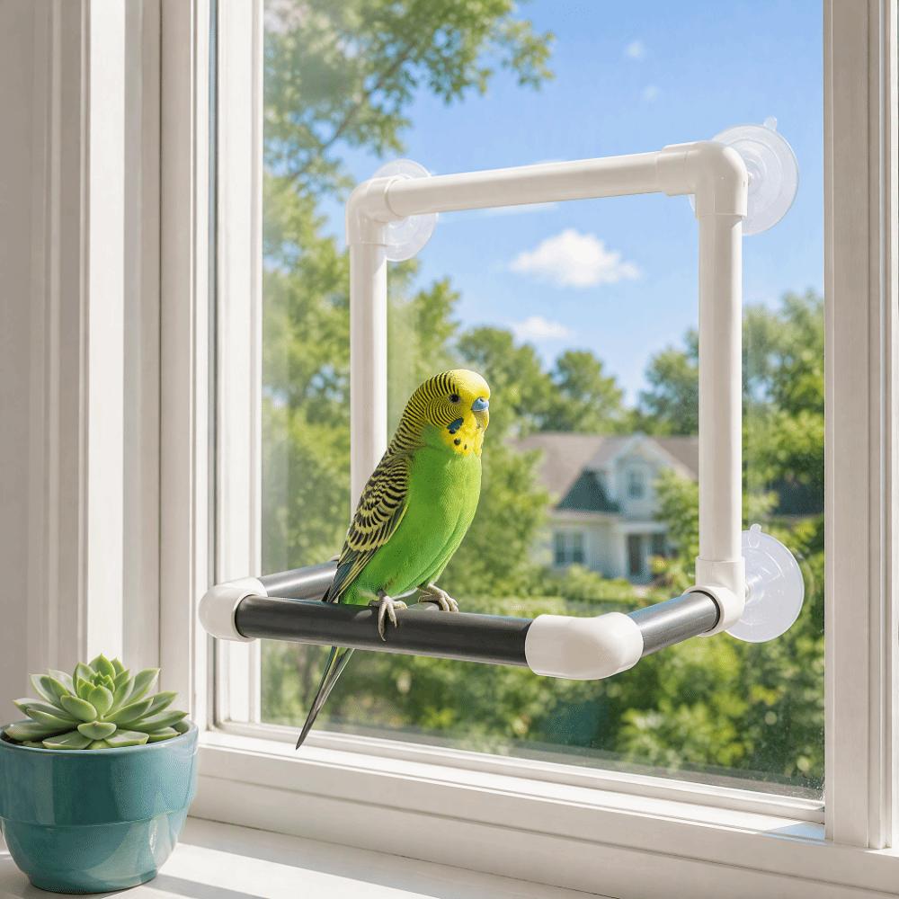 Suction Cups Bird Window Perch Plastic Material Shower Perch Toy Suction Cup Perch Window Bath