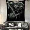 Dark Reaper Fiery Messenger Tapestry Background Cloth Fashion Print Christmas Gift Work Of Art Atmospheric Background Cloth