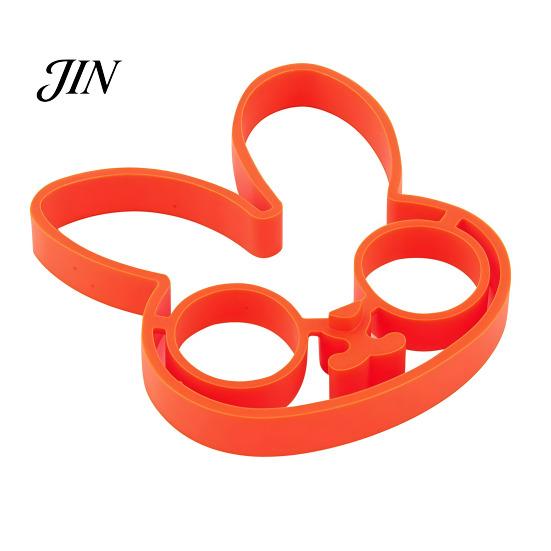 Silicone Fried Egg Ring Mold, Bunny Shape, Non-Stick High Temperature Mold Resistant Ring, for Eggs Pancakes Waffles Chocolate Soft Kitchen Tool