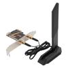 WiFi 7 AX3000 PCIe WiFi карта, BE200NGW 8774 Мбит/с Bluetooth 5.4 сетевая карта, трехдиапазонный беспроводной адаптер со складной выносной антенной 12 дБ