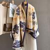 Autumn and Winter New Shawl with Office Nap Blanket Imitation Cashmere Scarf Women's High-end Natural Wind Scarf