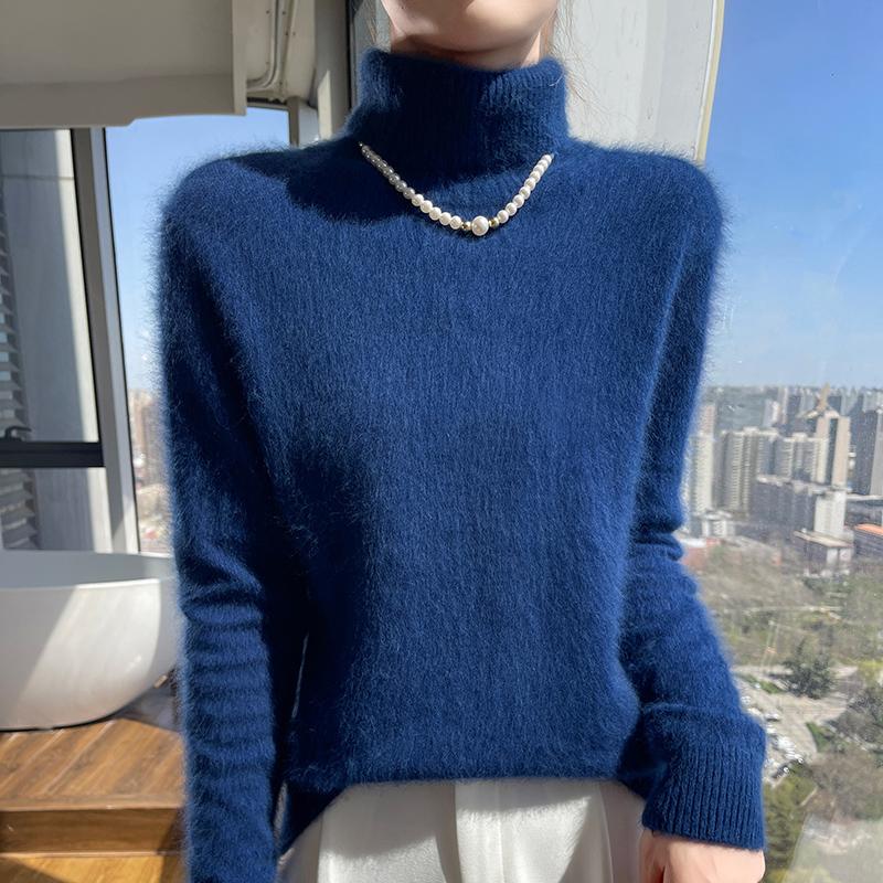 Женский кашемировый свитер Qinghe кашемир 30% кашемир 30% норка 30% шерсть 10% нейлон Женский осенне-зимний толстый кашемировый свитер мягкий и теплый