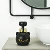 Lovely Black Puss Pattern Foam Soap Dispenser With Refillable Feature Creating Cats Paws Foam For Home Bathroom