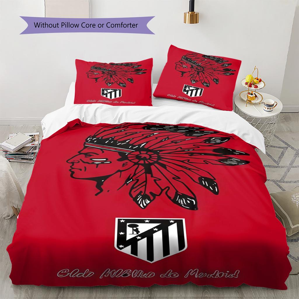 Atleti Bedding Quilt Set Quilt Cover Pillowcase Home Decoration Birthday Gift (1 * duvet cover + 2 * pillowcase, without core)