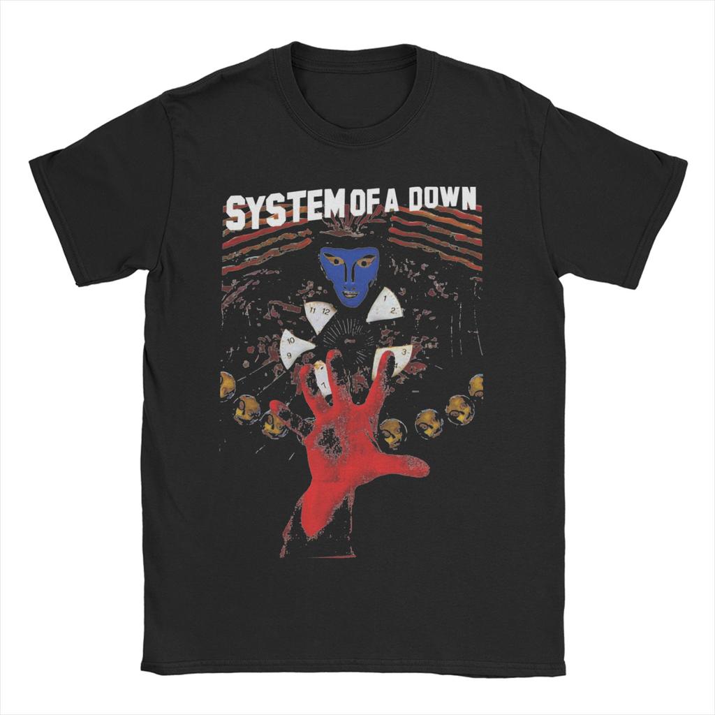 Футболка для мужчин и женщин в стиле Рок Хэви-метал Группа SYSTEM OF A DOWN SOAD Футболки с коротким рукавом с круглым вырезом Хлопок Большие размеры Топы