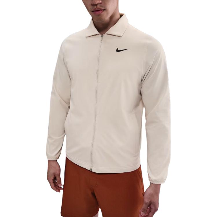 Nike Однотонная куртка на молнии с длинным рукавом Мужские куртки Бежевый FQ0462-104